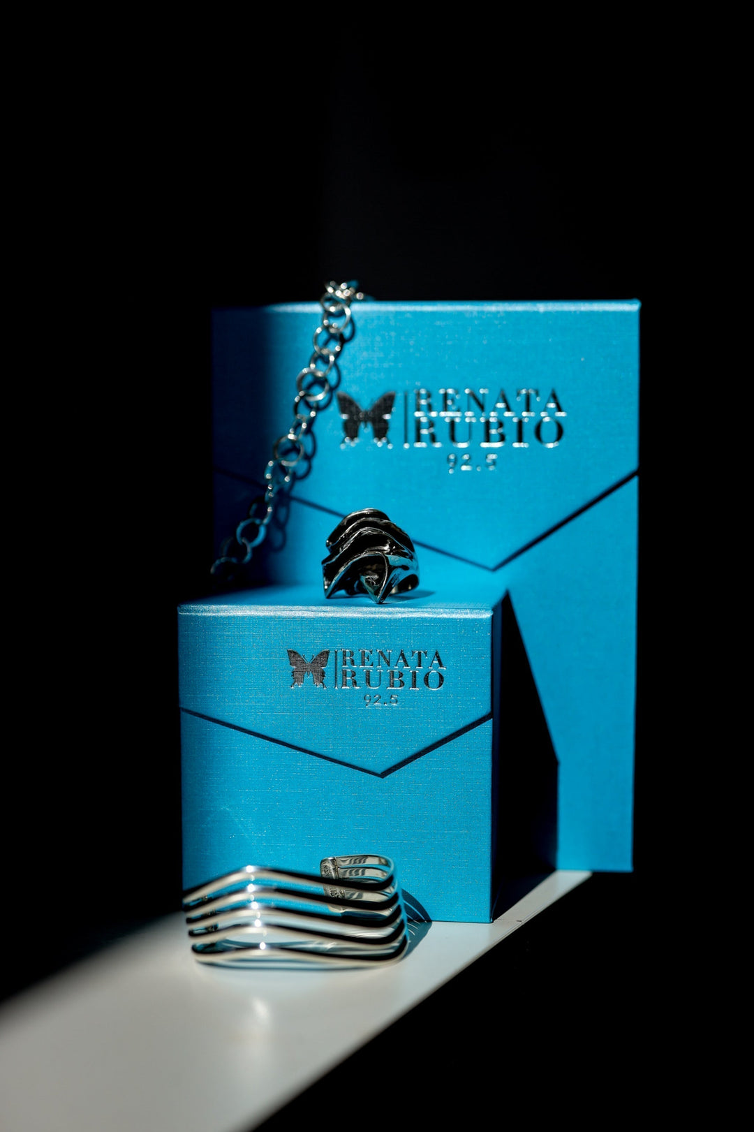 Renata Rubio 92.5 Luxury Packaging with Sterling Silver Jewelry