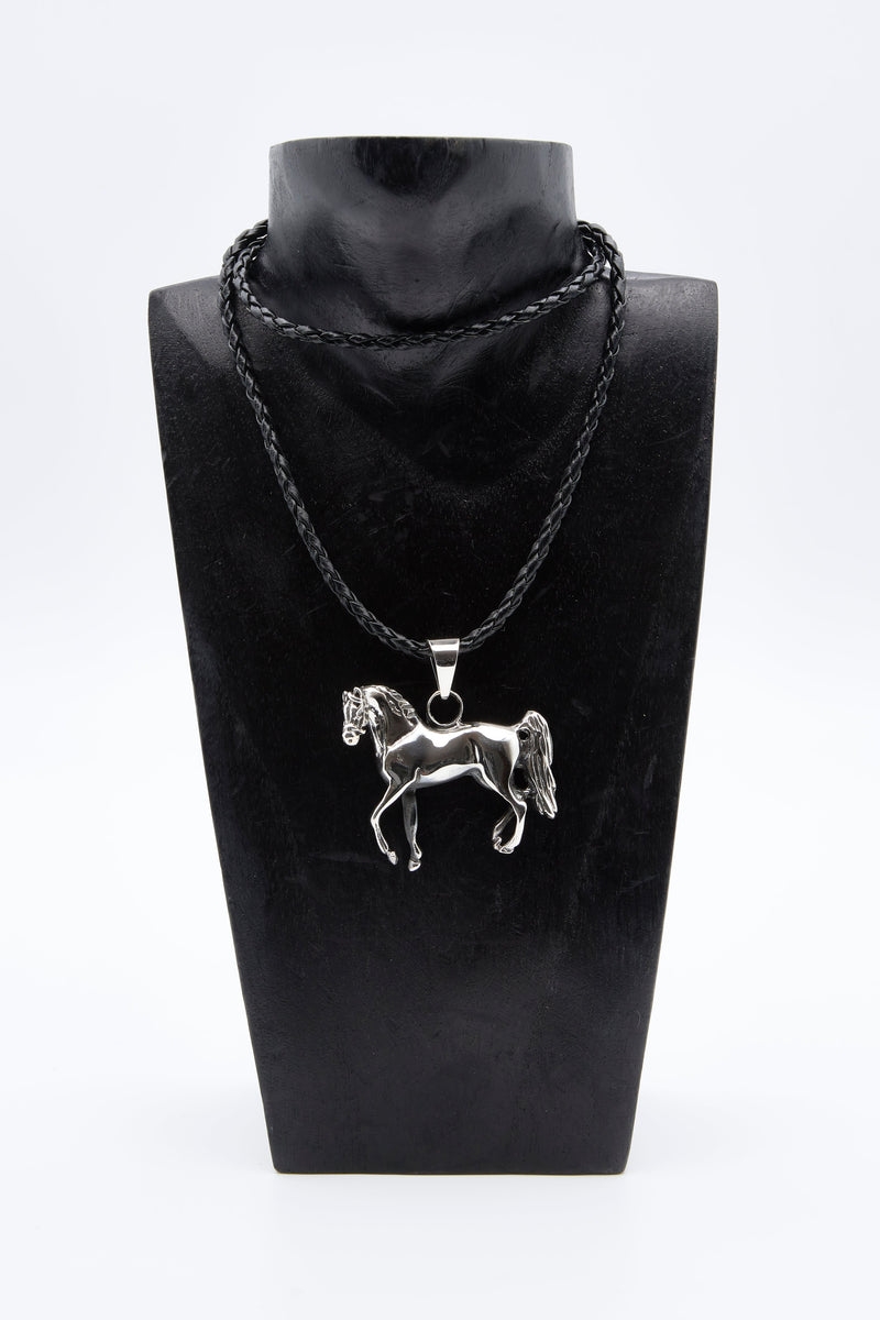 Concave Lined Silver Pendant
