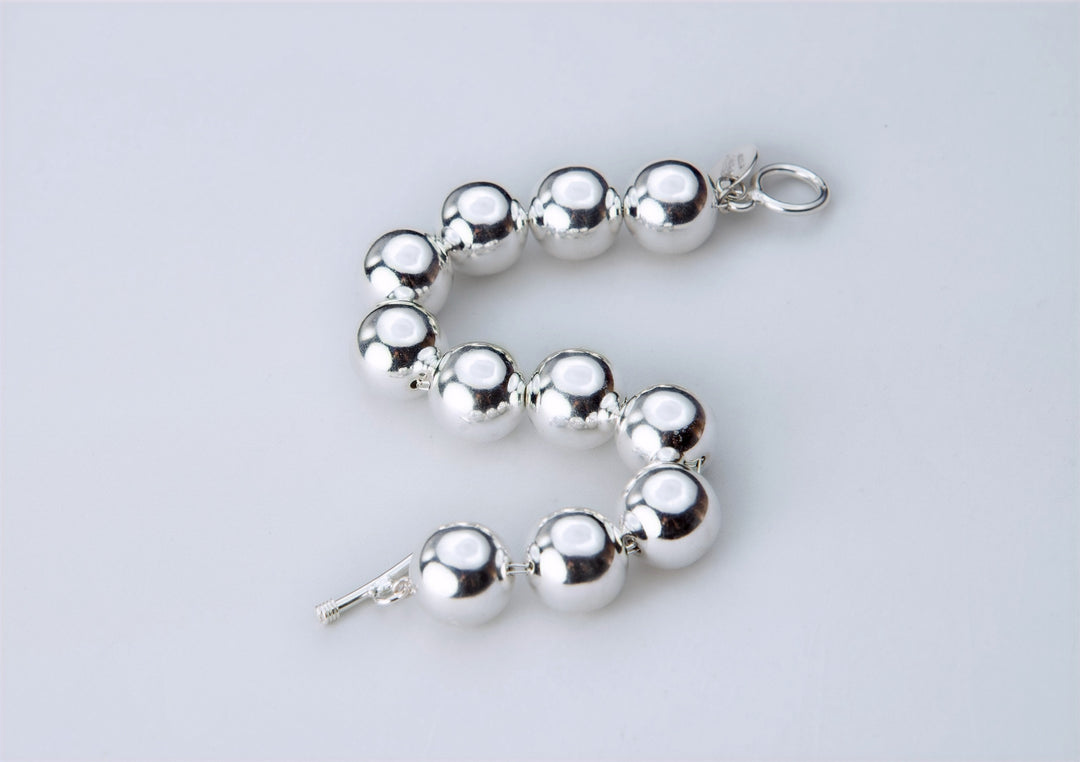 18MM Beaded Silver Bracelet - Renata Rubio 92.5 - BMF125