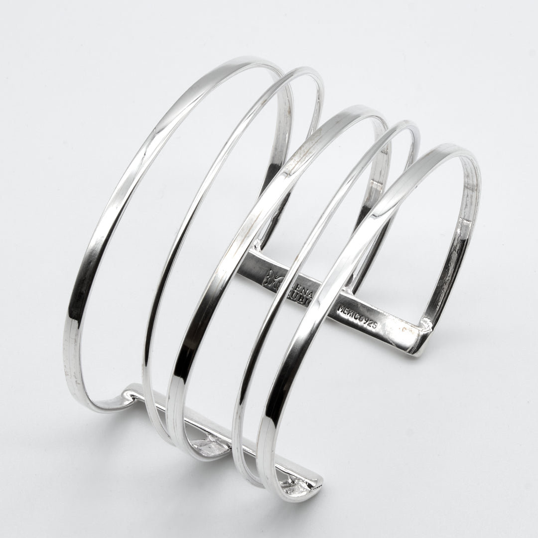 5 Silver Strand Wide Cuff - Renata Rubio 92.5 - BGG245