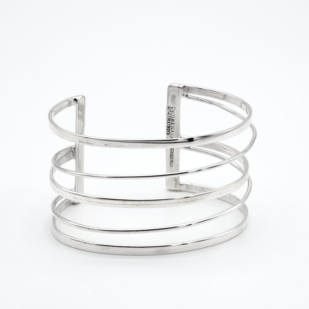 5 Silver Strand Wide Cuff - Renata Rubio 92.5 - BGG245