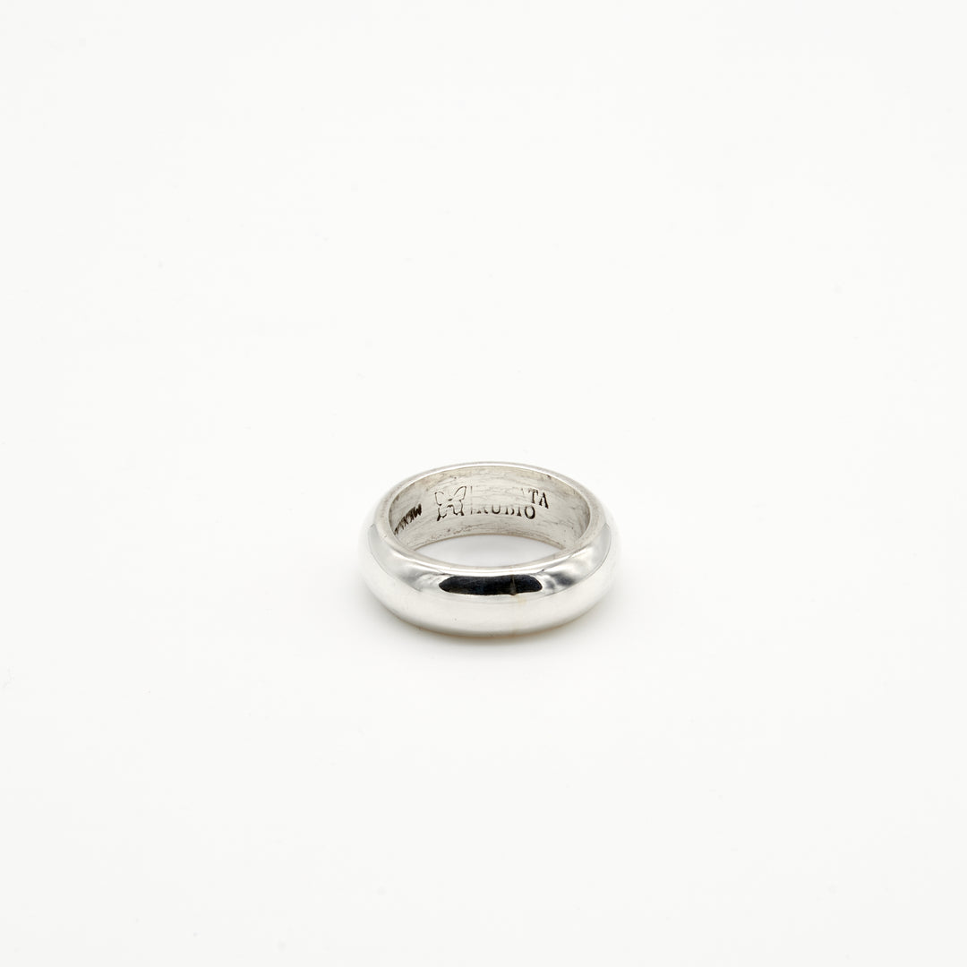 7MM Rounded Silver Band