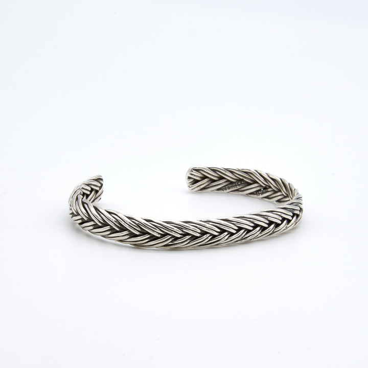 Braided Oxidized Silver Cuff