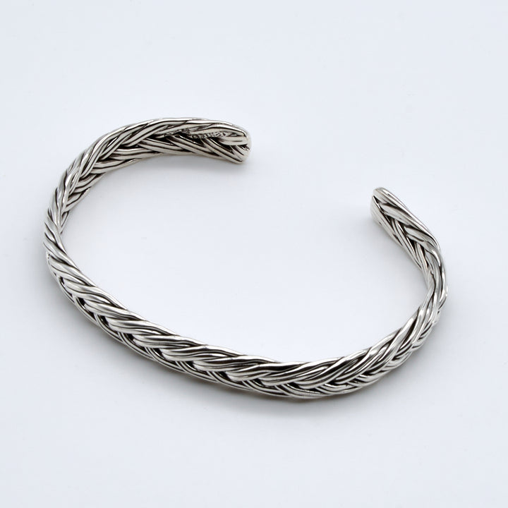 Braided Oxidized Silver Cuff