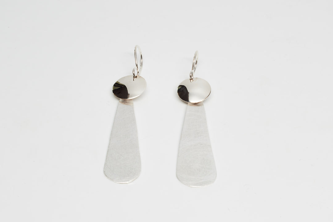 Brushed Silver Teardrop Earrings - Renata Rubio 92.5 - EAJ120