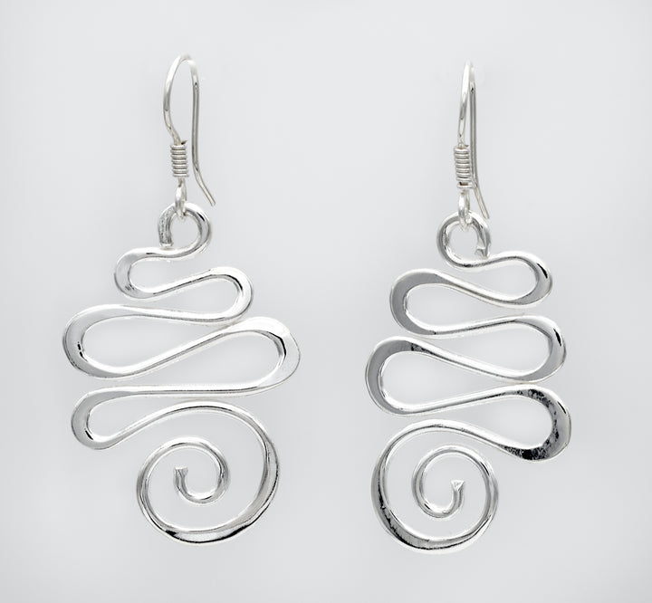 Candy Ribbon Silver Dangle Earrings - Renata Rubio 92.5 - EJF217