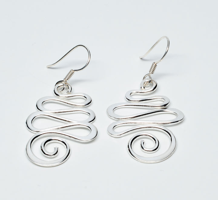 Candy Ribbon Silver Dangle Earrings - Renata Rubio 92.5 - EJF217