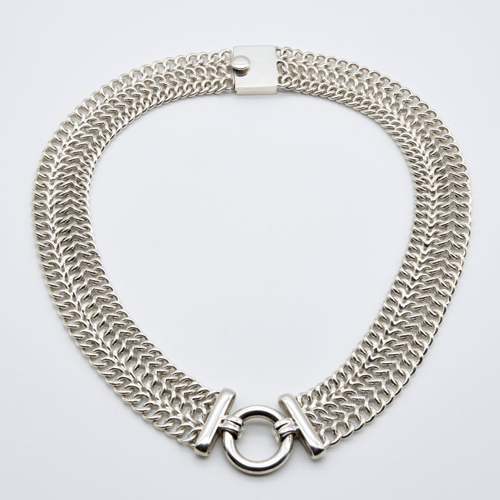 Circle Center Silver Necklace - Renata Rubio 92.5 - NAJ140