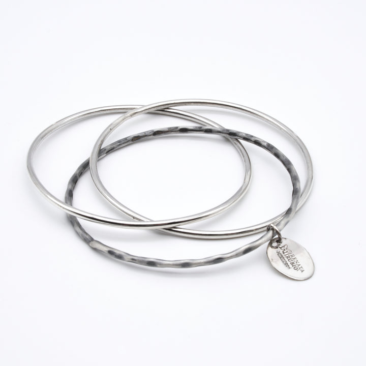 Dalmatian Interlinked Silver Bangle - Renata Rubio 92.5 