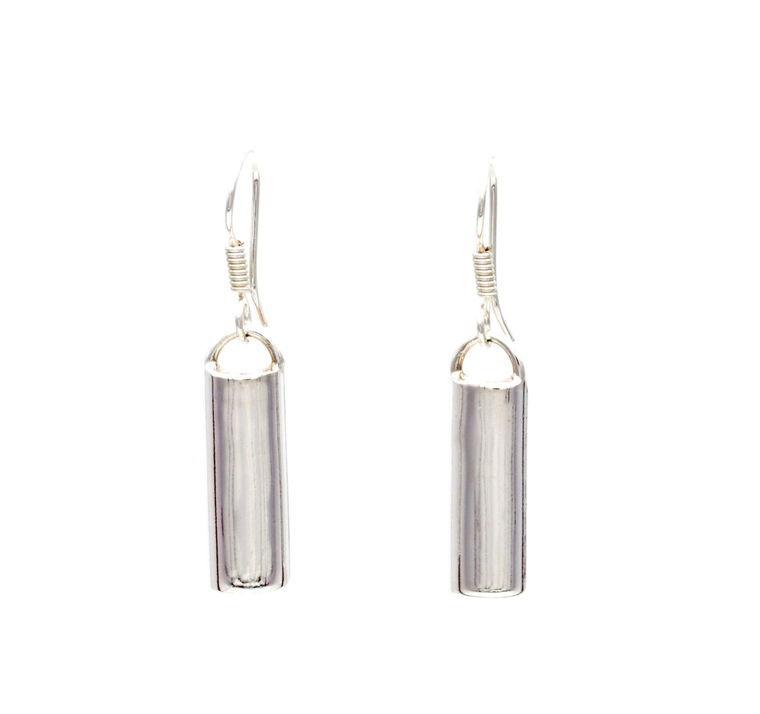 Domed Bar Sterling Silver Dangle Earrings - Renata Rubio 92.5 - EGG850