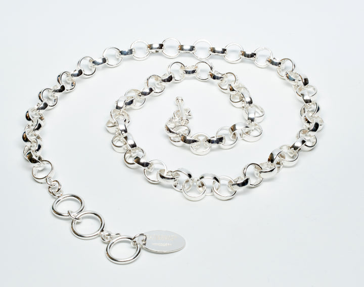 Domed Circle Sterling Silver Necklace - Renata Rubio 92.5