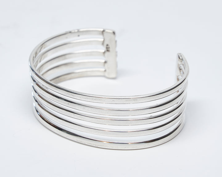 Five Straight Band Silver O'Keeffe Cuff