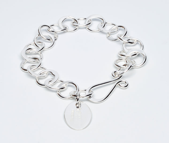 Flat Silver Circle Bracelet - Renata Rubio 92.5 