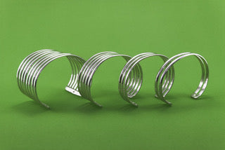 Straight Band Silver O'Keeffe Cuffs