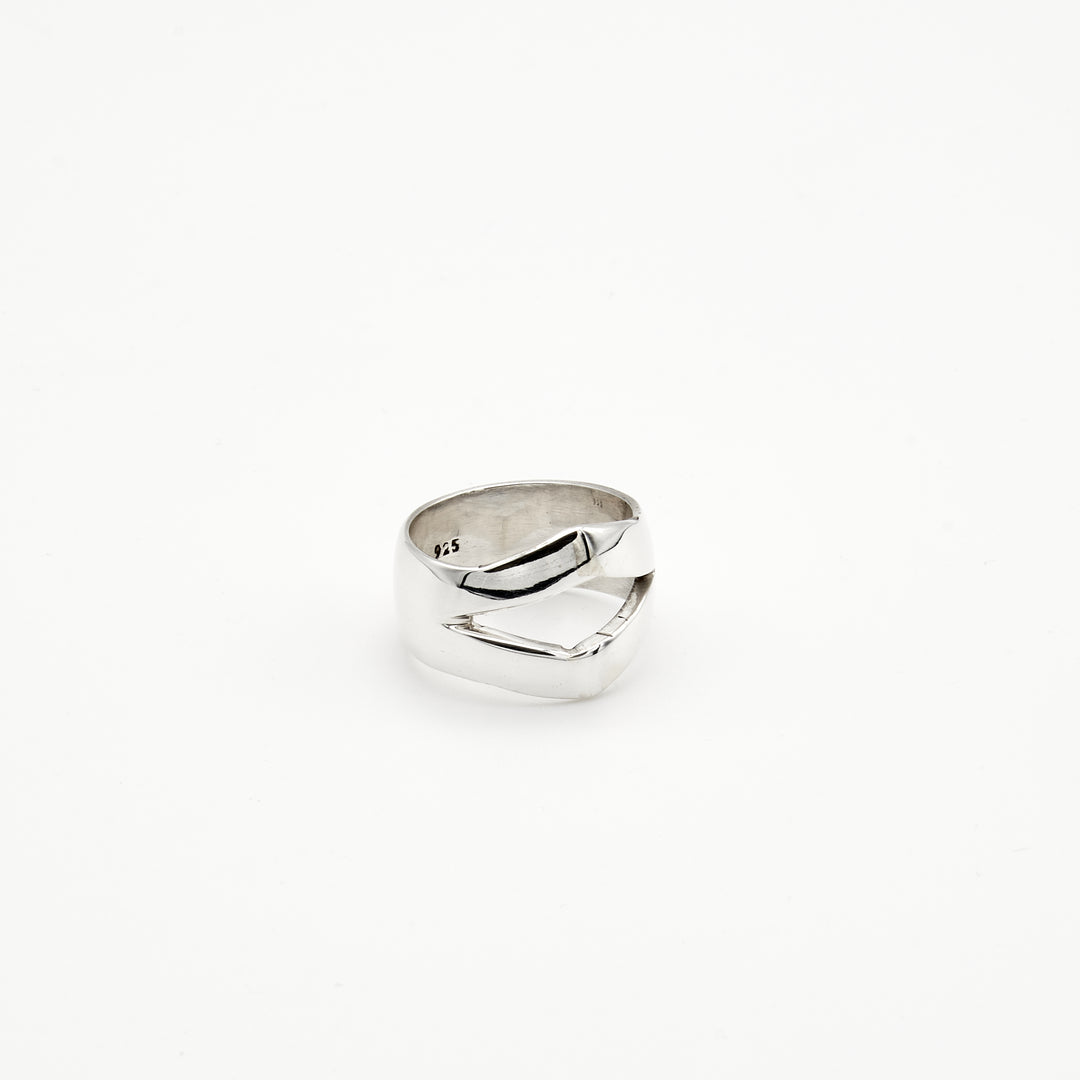 Marquise Opening Silver Ring