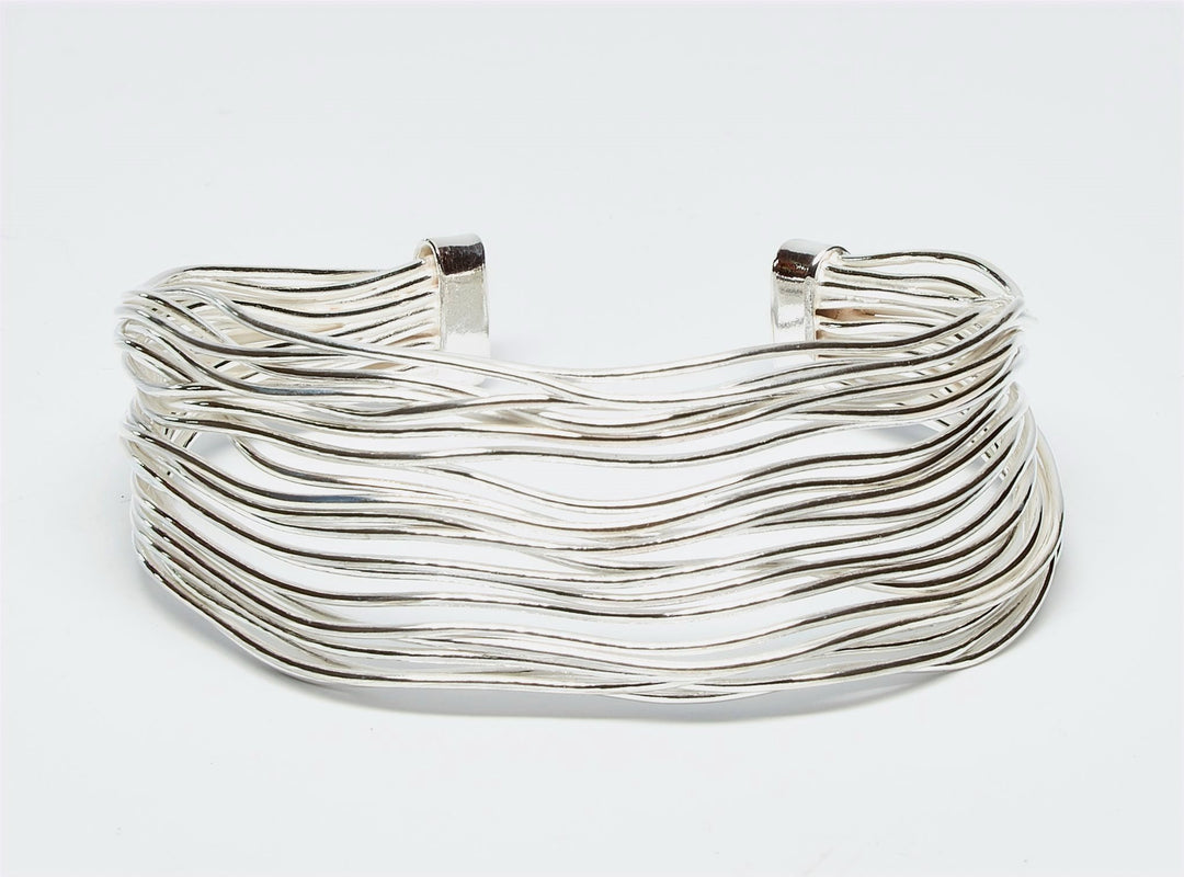 Multi Strand Silver Cuff - Renata Rubio 92.5 - BGG221