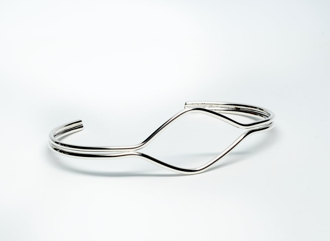 Open Diamond Silver Cuff - Renata Rubio 92.5 - BAJ511