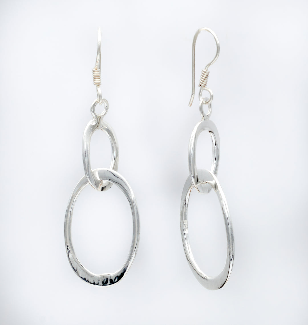 Oval Link Silver Earrings - Renata Rubio 92.5 - EGG845