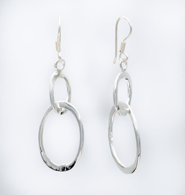 Oval Link Silver Earrings - Renata Rubio 92.5 - EGG845