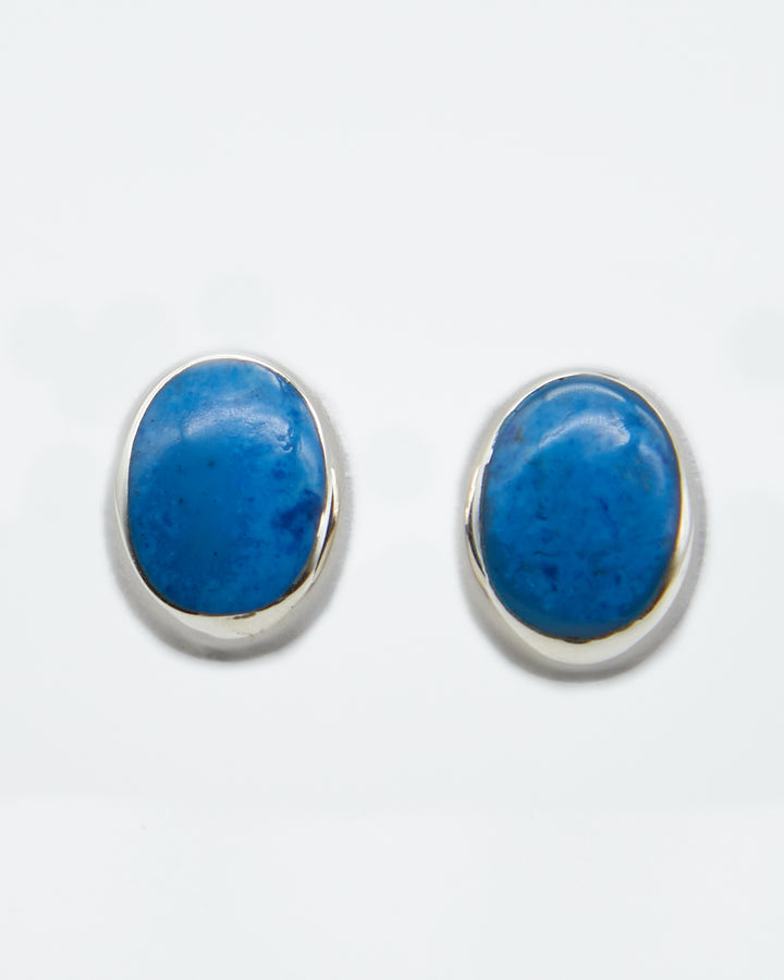 Oval Silver Studs - Renata Rubio 92.5 - EET800-O-AB