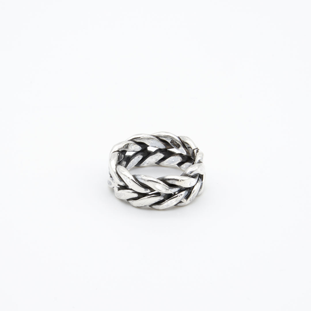 Oxidized Silver Braided Ring - Renata Rubio 92.5 - RGG183