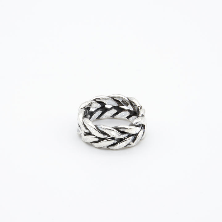 Oxidized Silver Braided Ring - Renata Rubio 92.5 - RGG183