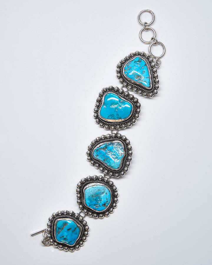 Oxidized Silver Pendant with Sleeping Beauty Turquoise - Renata Rubio 92.5 - PJO806