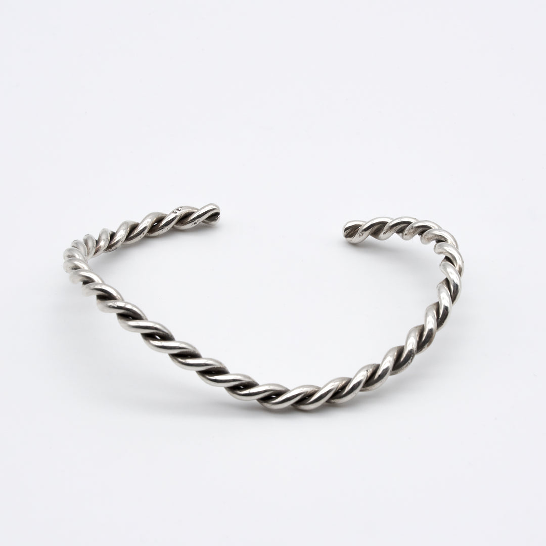 Oxidized Silver Rope Cuff - Renata Rubio 92.5 - BGG172