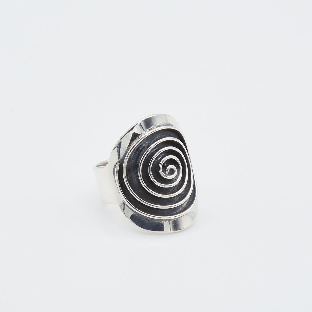 Silver Coiled Rings Oxidized Sterling Silver Coil Ring | Renata Rubio 92.5