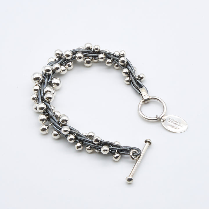 Oxidized and Shiny Silver Bracelet - Renata Rubio 92.5