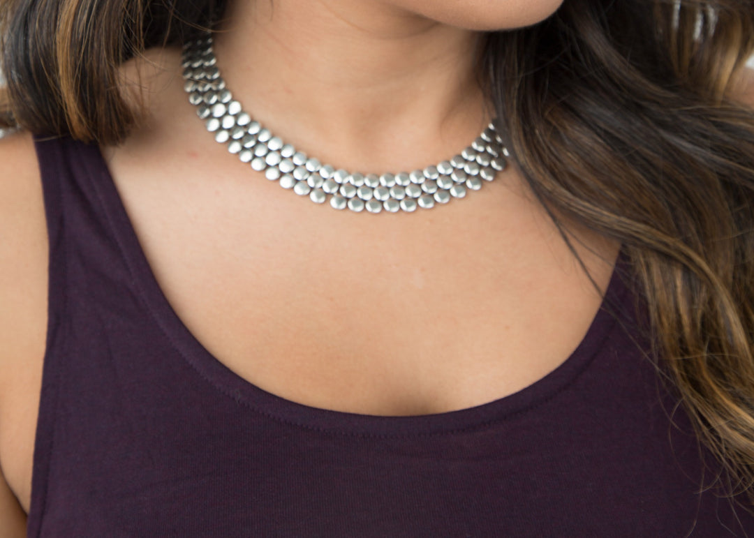 The Perfect 10 Sterling Silver Necklace on Model