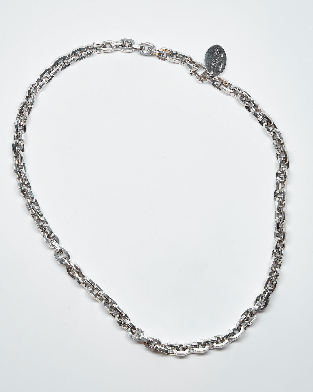 Rectangle Silver Link Necklace - Renata Rubio 92.5