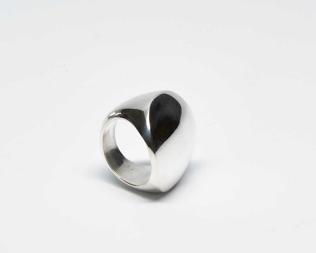 Rock Solid Smooth Convex Silver Ring - Renata Rubio 92.5 - RJL820