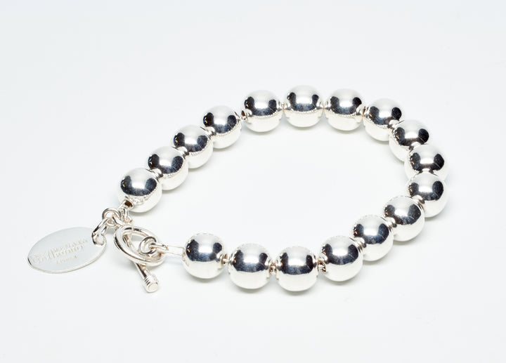 Silver 8MM Beaded Bracelet - Renata Rubio 92.5 - BMF123