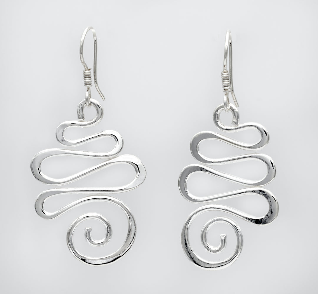 Silver Candy Ribbon Earrings - Renata Rubio 92.5