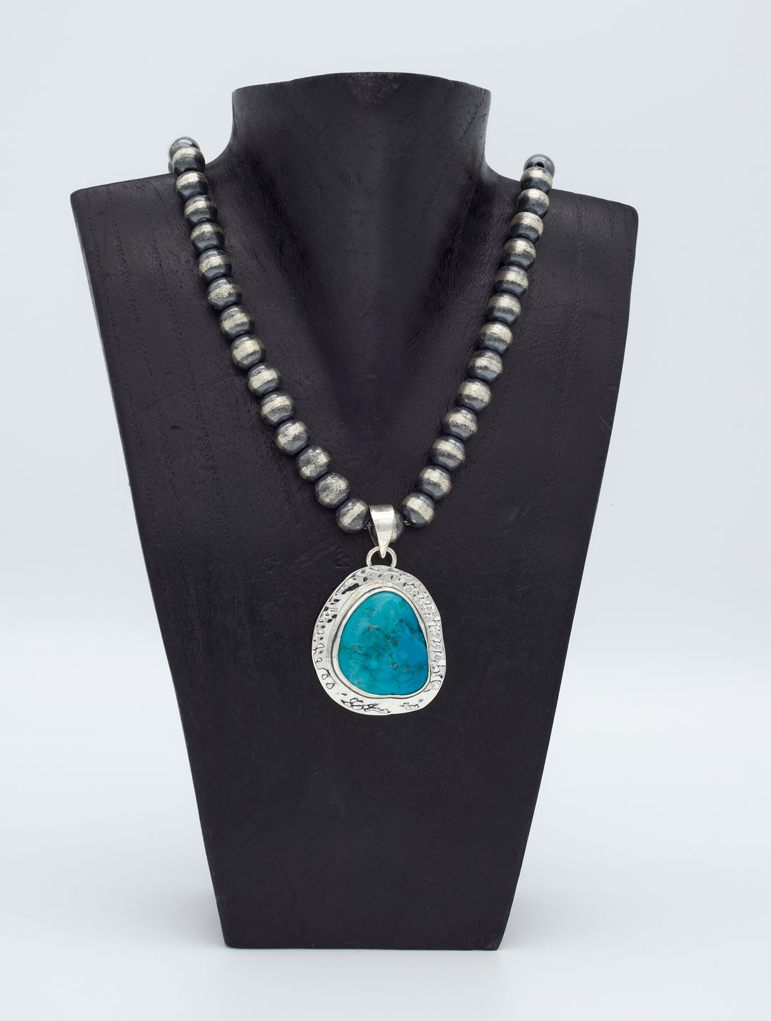 Silver Pendant with Sleeping Beauty Turquoise - Renata Rubio 92.5