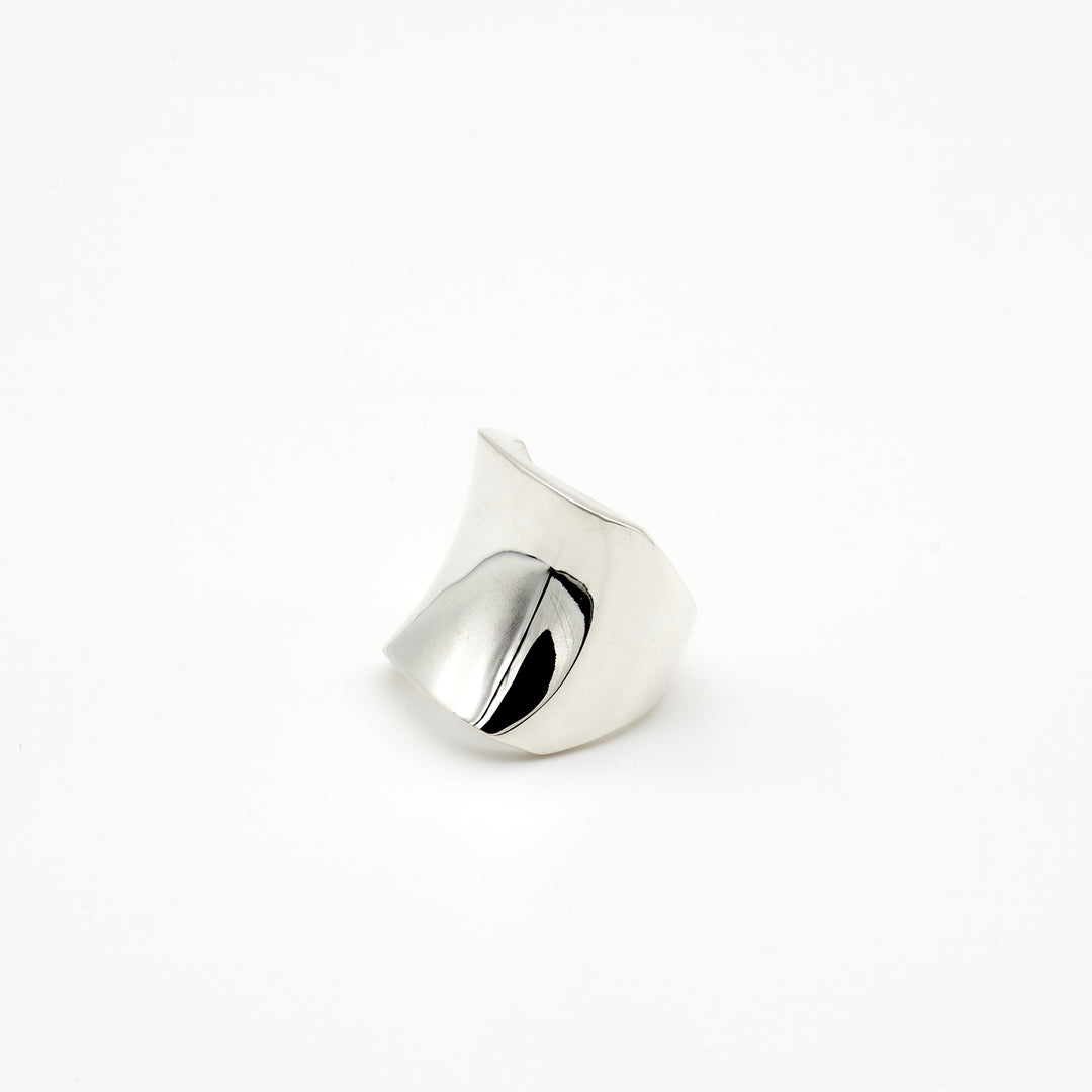 Silver Rectangle Concave Ring - Renata Rubio 92.5 - RNL204