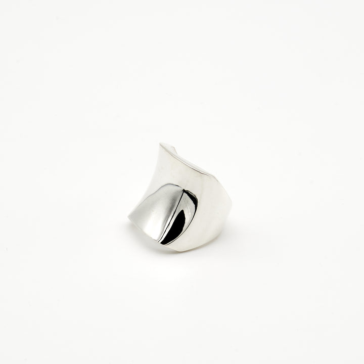 Silver Rectangle Concave Ring - Renata Rubio 92.5 - RNL204