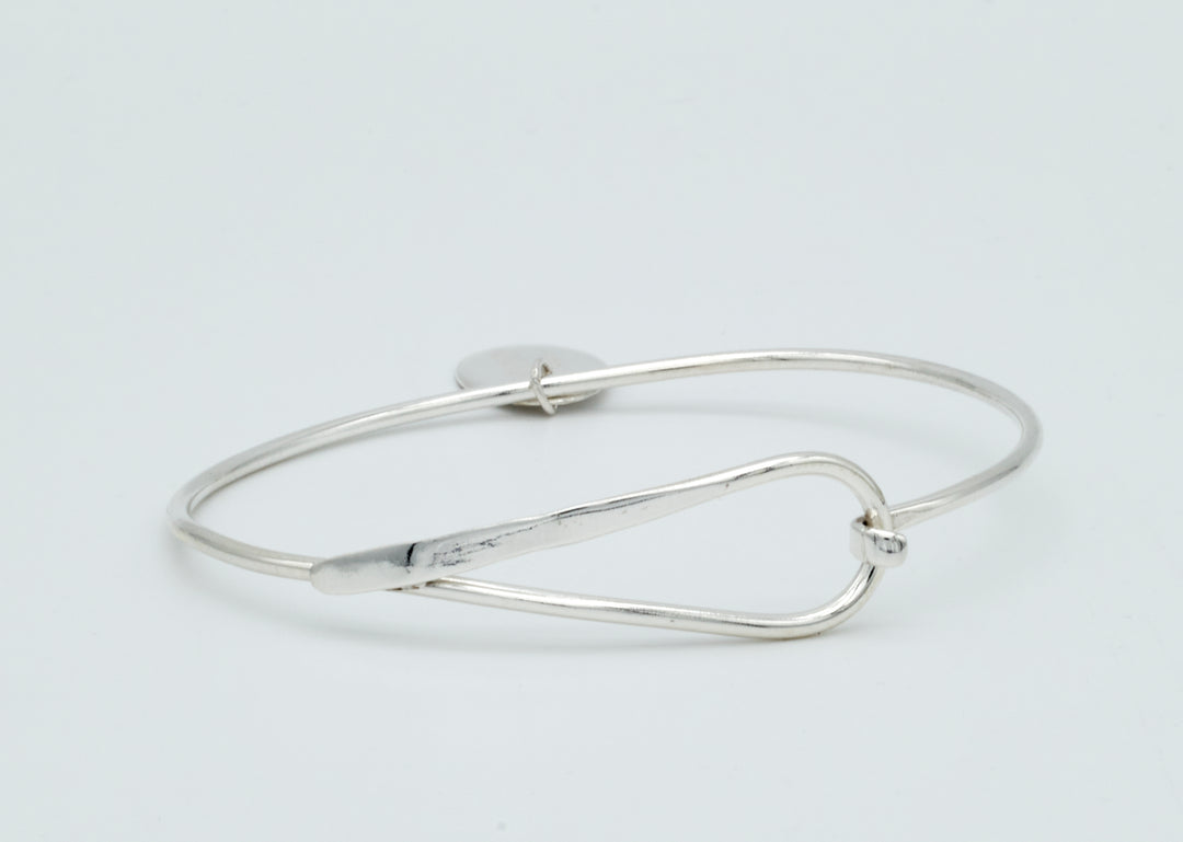 Silver Teardrop Bangle Bracelet - Renata Rubio 92.5 - BAJ462