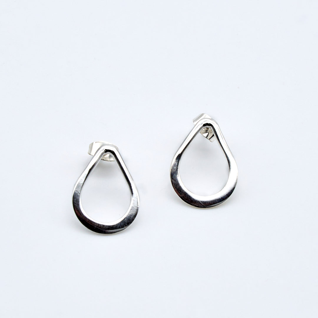 Silver Teardrop Post Earrings - Renata Rubio 92.5 - EJF285