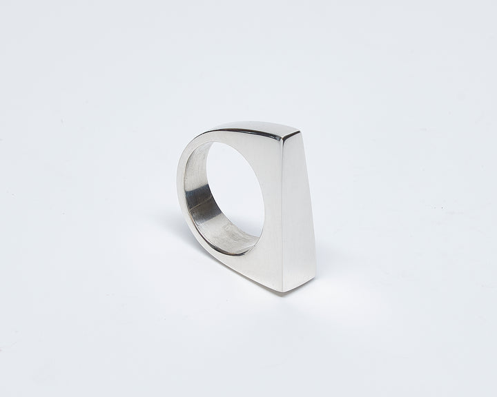 Solid Silver Trapezoid Ring