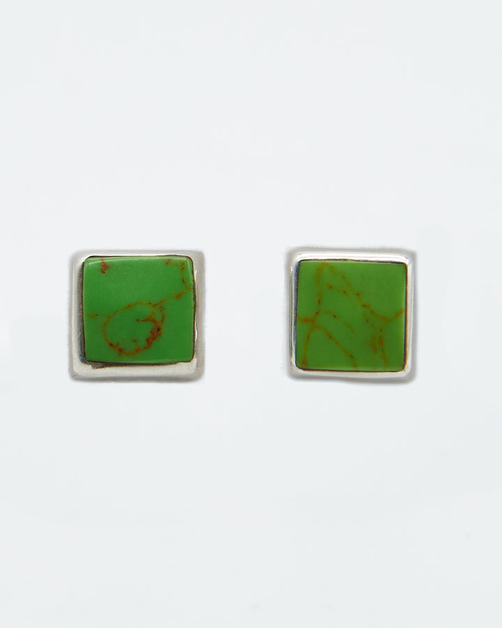 Square Silver Studs - Renata Rubio 92.5 - EET800-S-AB