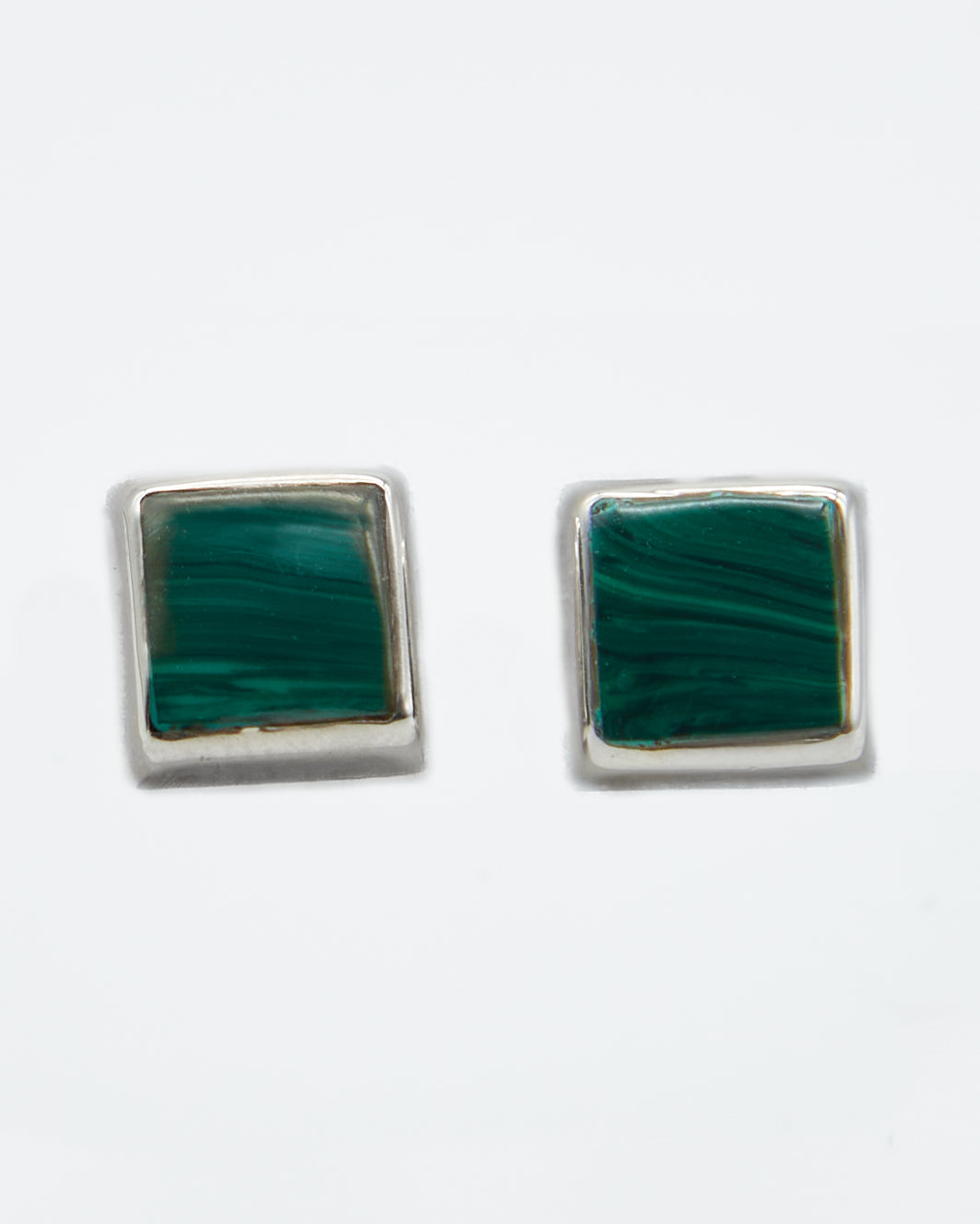 Square Silver Studs - Renata Rubio 92.5 - EET800-S-AB