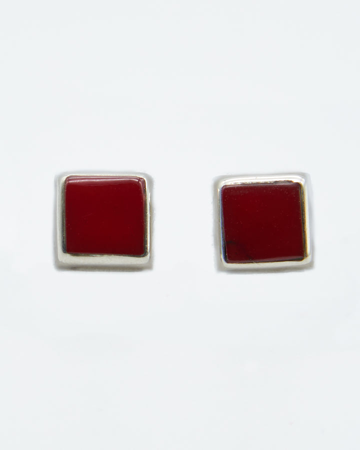 Square Silver Studs - Renata Rubio 92.5 - EET800-S-AB