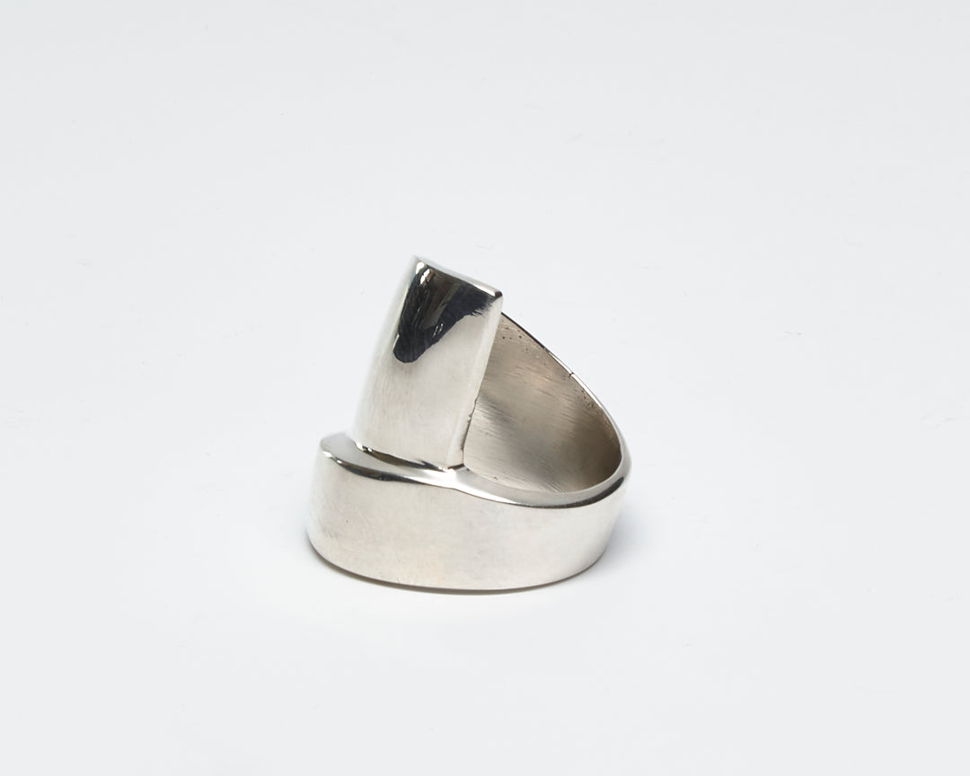 Sterling silver wrap ring with a high-polish finish by Renata Rubio 92.5