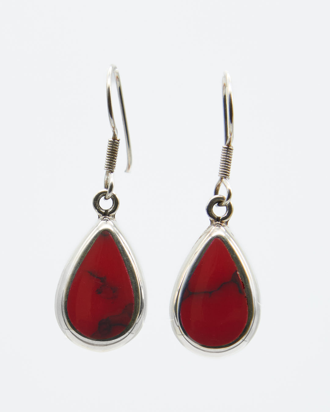 Teardrop Dangle Earrings with Enamel - Renata Rubio 92.5 - EET883A-AB