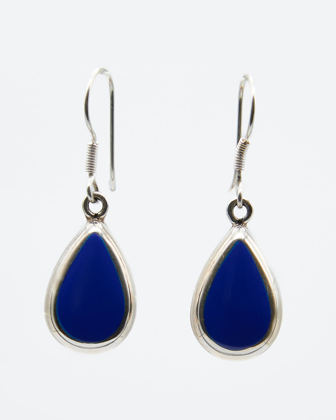 Teardrop Dangle Earrings with Enamel - Renata Rubio 92.5 - EET883A-AB