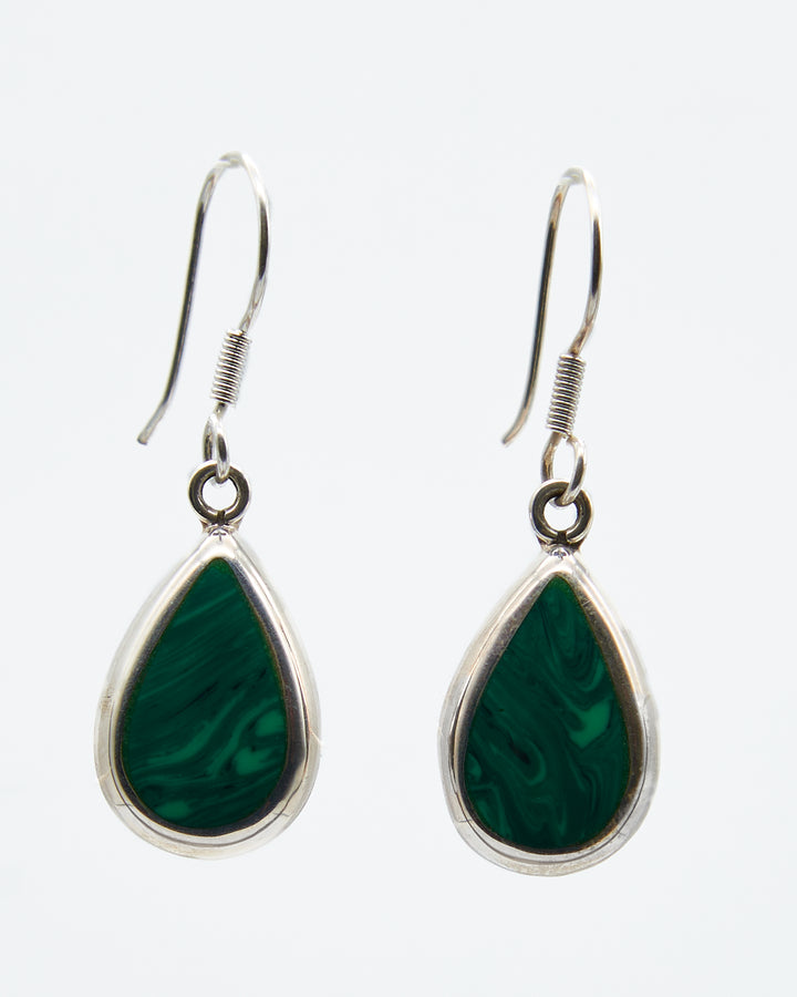 Teardrop Dangle Earrings with Enamel - Renata Rubio 92.5 - EET883A-AB