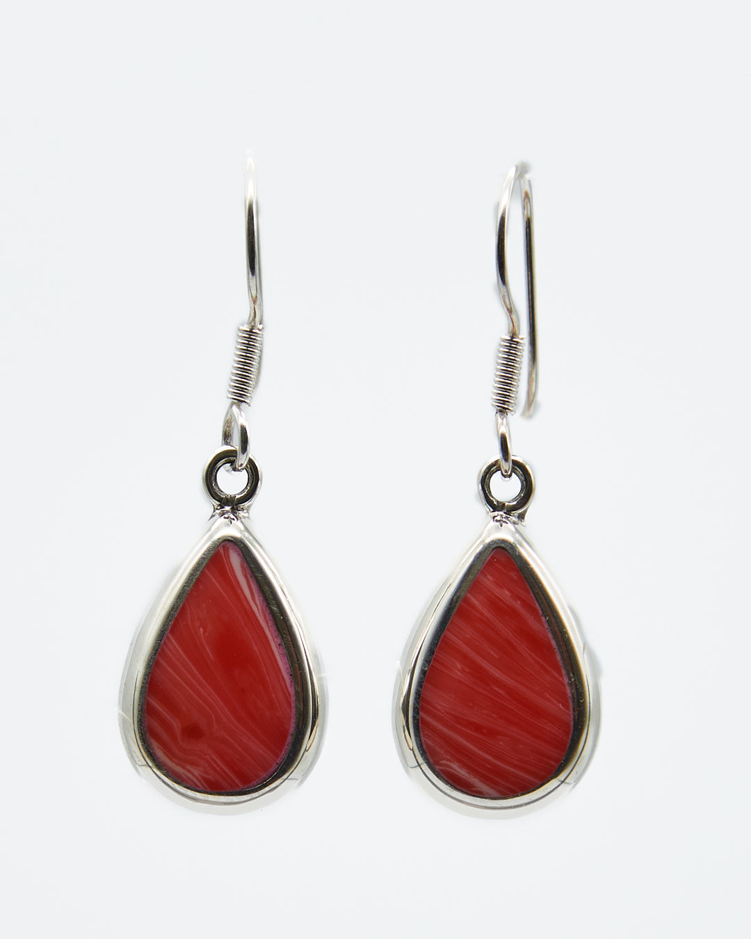 Teardrop Dangle Earrings with Enamel - Renata Rubio 92.5 - EET883A-AB