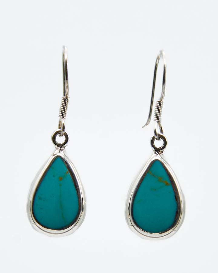 Teardrop Dangle Earrings with Enamel - Renata Rubio 92.5 - EET883A-AB